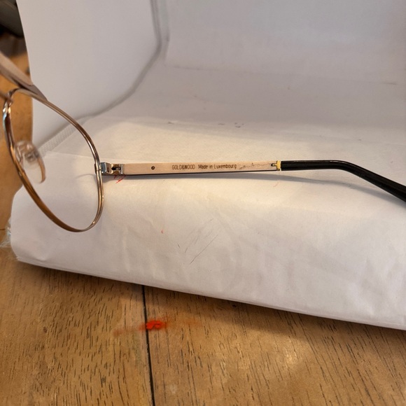 Gold and wood sunglasses eyeglasses - Picture 3 of 5